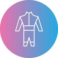 Wetsuit Line Gradient Circle Icon vector