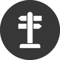 Direction Glyph Inverted Icon vector