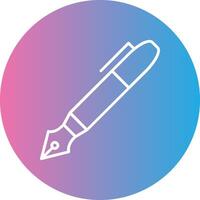 Pen Line Gradient Circle Icon vector