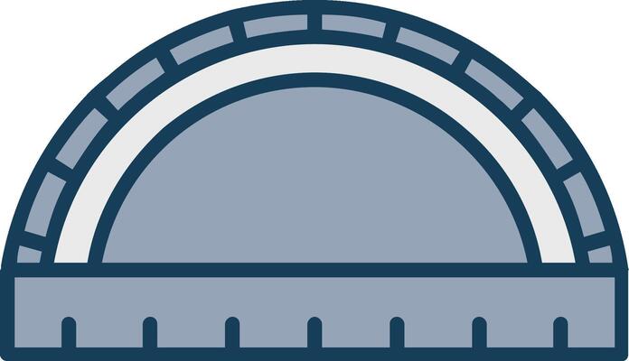 Ruler Line Filled Grey Icon