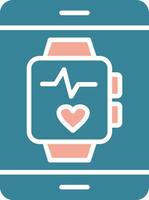 Smartwatch Glyph Two Color Icon vector