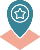 Map Location Glyph Two Color Icon vector