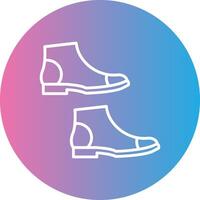 Boots Line Gradient Circle Icon vector