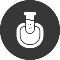 Science Glyph Inverted Icon vector