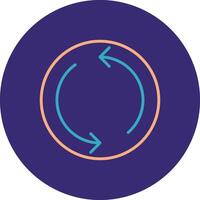 Repeat Line Two Color Circle Icon vector