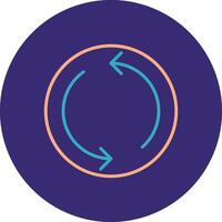 Repeat Line Two Color Circle Icon vector