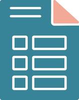 Menu Glyph Two Color Icon vector