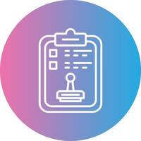 Stamp Line Gradient Circle Icon vector