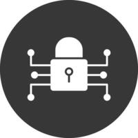 Encryption Glyph Inverted Icon vector