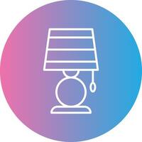 Lamp Line Gradient Circle Icon vector