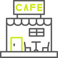 Cafe Line Two Color Icon vector