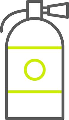 Fire Extinguisher Line Two Color Icon