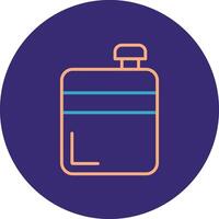 Flask Line Two Color Circle Icon vector