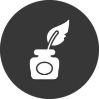 Ink Glyph Inverted Icon vector