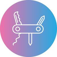 Knife Line Gradient Circle Icon vector