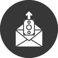 Wages Glyph Inverted Icon vector