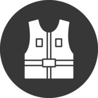 Jacket Glyph Inverted Icon vector