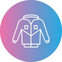 Jacket Line Gradient Circle Icon vector