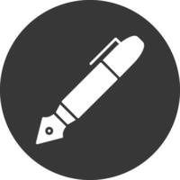 Pen Glyph Inverted Icon vector