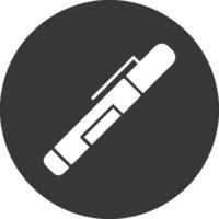 Pen Glyph Inverted Icon vector