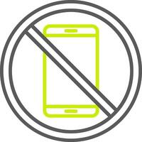 Prohibited Sign Line Two Color Icon vector