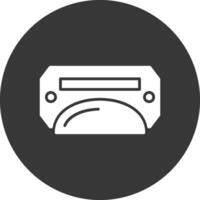 Handle Glyph Inverted Icon vector