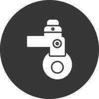 Caster Glyph Inverted Icon vector