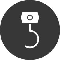 Hook Glyph Inverted Icon vector