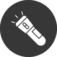 Torch Glyph Inverted Icon vector