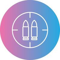 Ammo Line Gradient Circle Icon vector