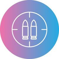 Ammo Line Gradient Circle Icon vector