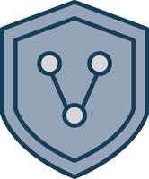 Connect Security Line Filled Grey Icon vector