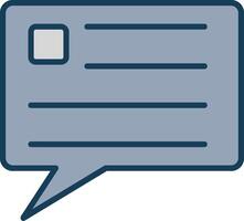 Blog Commenting Line Filled Grey Icon vector
