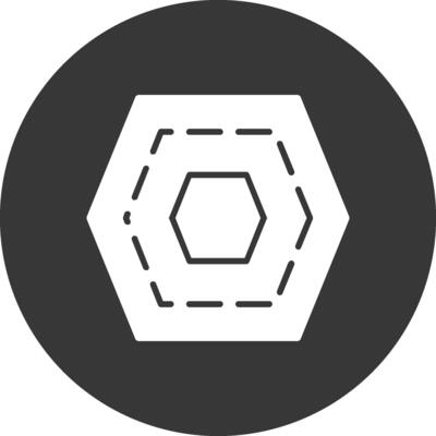 Nut Glyph Inverted Icon