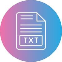 Text File Line Gradient Circle Icon vector