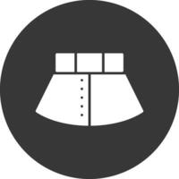 Skirt Glyph Inverted Icon vector