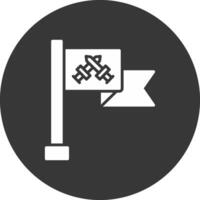 Flag Glyph Inverted Icon vector