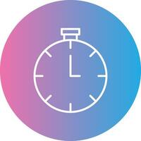 Timer Line Gradient Circle Icon vector