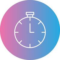 Timer Line Gradient Circle Icon vector