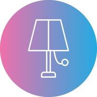 Lamp Line Gradient Circle Icon vector
