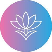Saffron Line Gradient Circle Icon vector