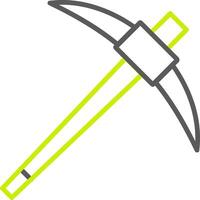 Pick Axe Line Two Color Icon vector