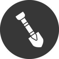 Shovel Glyph Inverted Icon vector