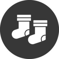 Socks Glyph Inverted Icon vector