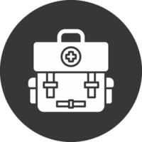 First Aid Glyph Inverted Icon vector