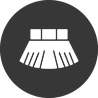 Skirt Glyph Inverted Icon vector