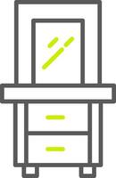 Dresser Line Two Color Icon vector