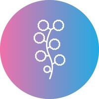 Wattle Line Gradient Circle Icon vector