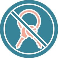 Prohibited Sign Glyph Two Color Icon vector