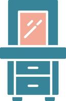 Dresser Glyph Two Color Icon vector